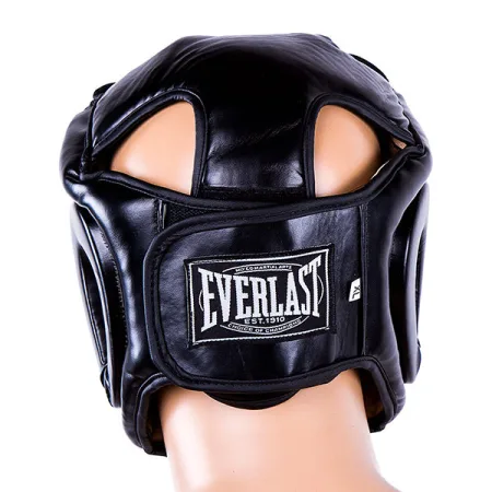 Шолом боксерський EVL закритий чорний M