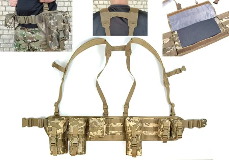 Разгрузочный пояс тактический (РПС) с комплектом подсумков (5 шт) Palianytsia Advanced пиксель ЗСУ MM-14