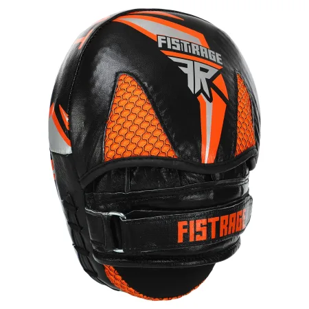 Лапа согнутая для бокса и единоборств FISTRAGE COMBAT 2 шт чёрный-оранжевый