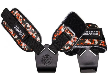 Гаки для тяги на зап'ястя Power System PS-3370 Hooks Camo Black/Red - L
