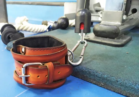 EasyFit F8 Brown Leather Cable Machine Cuff