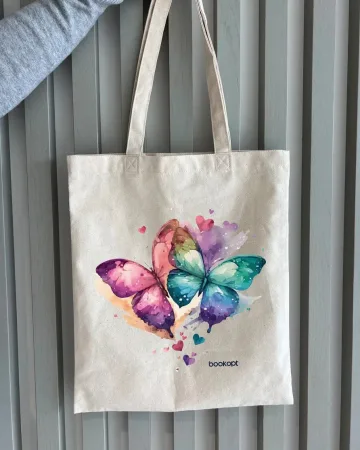 Екошопер BookOpt ВК4060 кольорові метелики в любові бежевий