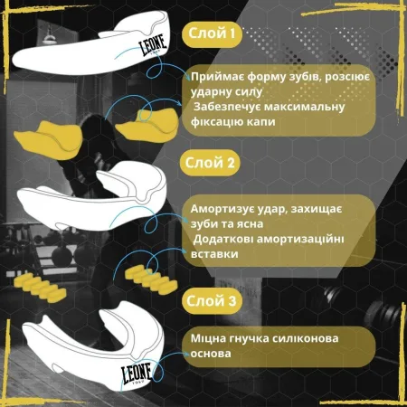 Капа Leone PD513 доросла TOP GUARD Yellow (вік 11+)