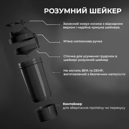 Шейкер спортивний SmartShake Original2 GO One - 800 мл темно синій