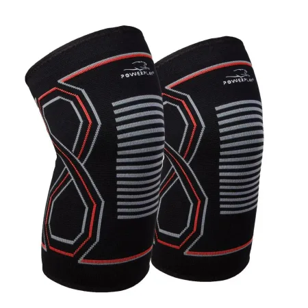 Наколінники спортивні PowerPlay PP-4099 Knee Support Чорно-Червоні L/XL пара