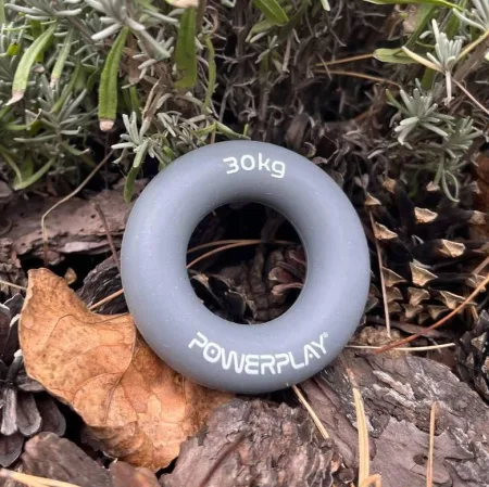 Еспандер кистьовий силіконовий PowerPlay PP-4324 Hand Grip Ring X-Hard 30 кг. сірий