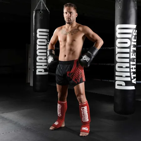 Захист гомілки та стопи Phantom Impact Red універсальний