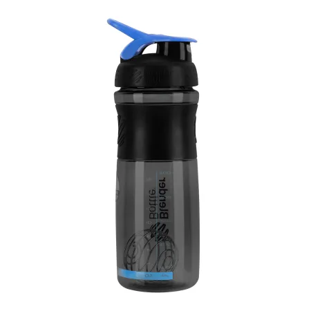 Шейкер спортивний пляшка BlenderBottle SportMixer Flip 820 мл чорний/блакитний