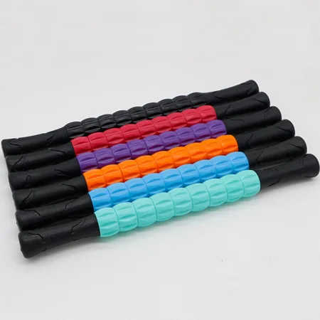 Масажер-палиця роликовий 9 масажерів massager  Помаранчевий