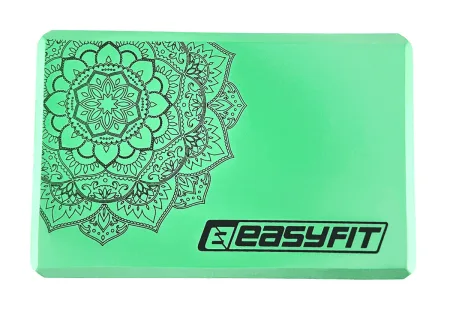 Блок для йоги EasyFit EVA з малюнком м'ятний