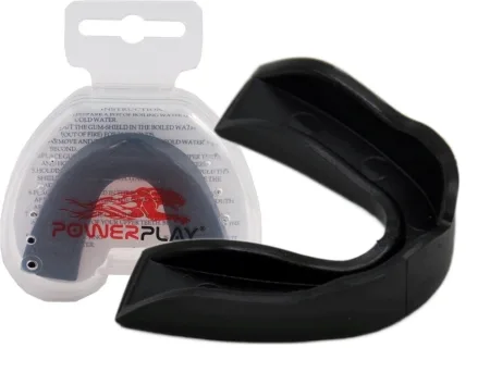 Капа боксерська PowerPlay 3317 SR доросла (вік 11+) чорна