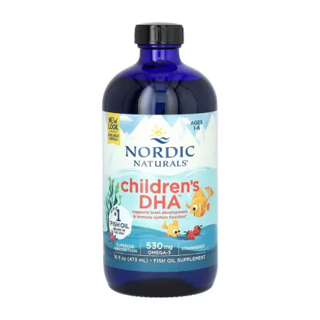 Children's DHA 530 мг Omega-3 - 473 мл натуральна полуниця універсальний