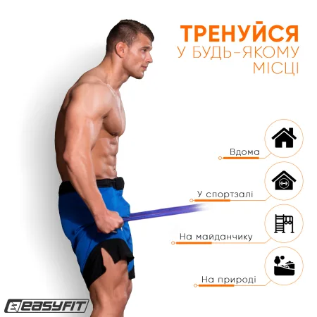 Гумова петля EasyFit 50 - 110 кг синя