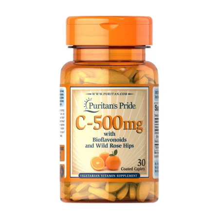 Vitamin C 500 мг з біофлавоноїдами та шипшини - 30 капсул