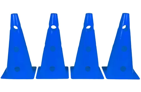 Конуси-фішки спортивні EasyFit 31 см (набір з 4 штук) сині