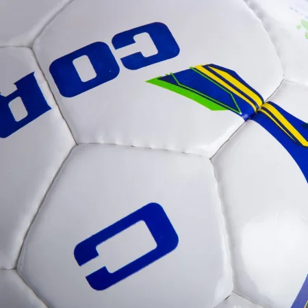 М'яч футбольний CORE SHINY FIGHTER №5 PU - білий-синій-зелений