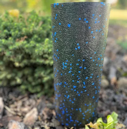 Масажний ролик (роллер) гладкий PowerPlay PP-4347 EPP Foam Roller чорно/синій 33x14 см