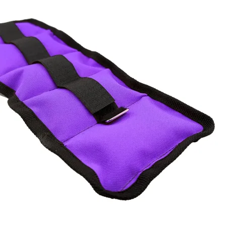 Обтяжувачі-манжети з піском по 2 кг чорно-фіолетовий