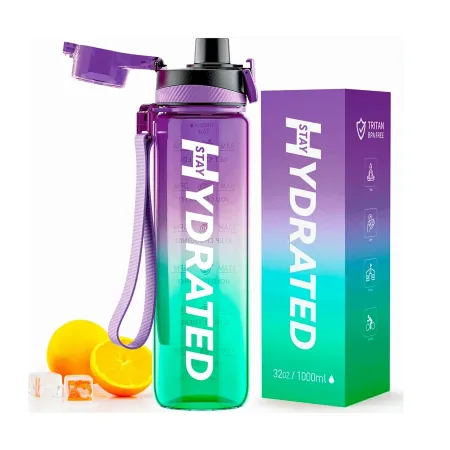 Hydrated Water Bottle 1 л Tritan зеленый фиолетовый