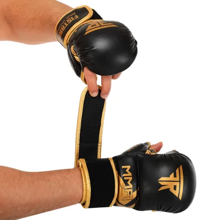 Рукавички краби спарингові для MMA FISTRAGE чорний-золотий XL