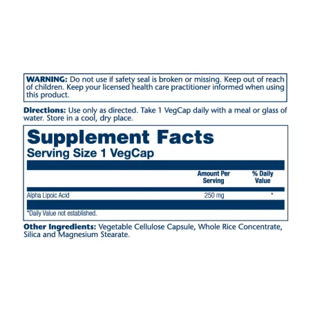 Alpha Lipoic Acid 250 мг - 60 капсул