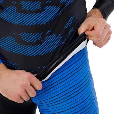 Костюм компресійний чоловічий рашгард лонгслів штани та шорти Domino чорний-синій TC210-KC210-3-CK210-4 - M