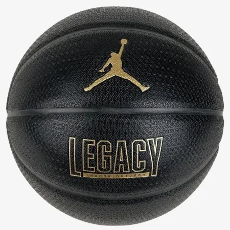 М'яч баскетбольний Nike JORDAN LEGACY 2.0 8P DEFLATED Black/Metallic Gold розмір 7 J.100.8253.051.07 (оригінал)