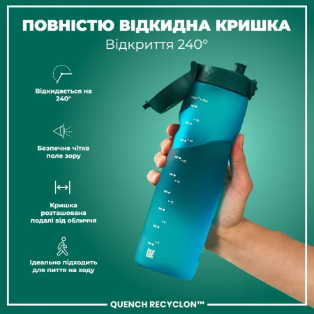 Пляшка для води ION8 1000 мл. (ЕКО пляшка) BPA Free, Aqua