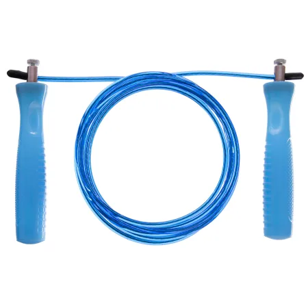 Скакалка швидкісна з підшипниками та сталевим тросом 2,6м Рожевий