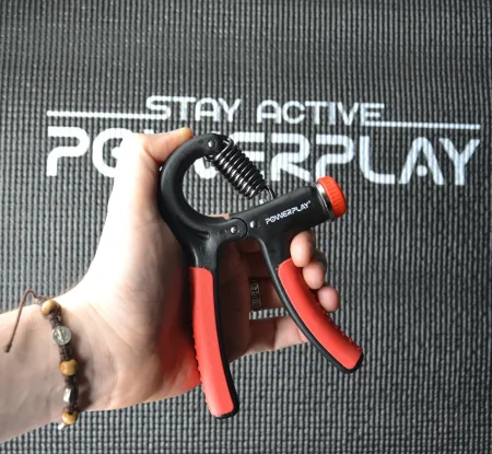 Еспандер кистьовий PowerPlay PP-4323 з регульованим навантаженням 10-40 кг. Strength Grip чорно-червоний