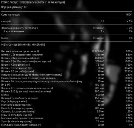 Multi Pak Pro - 30 пак