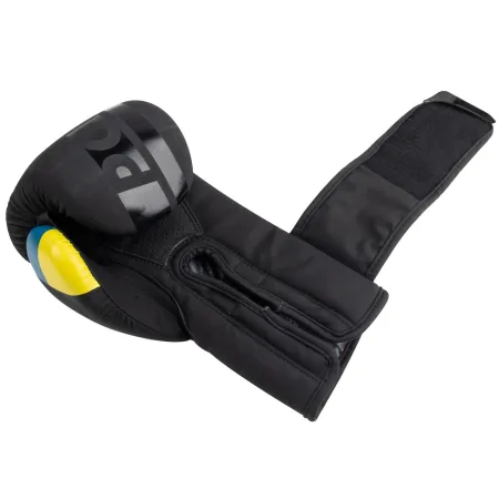 Боксерські рукавиці PowerPlay 3021 Ukraine чорні 10 унцій