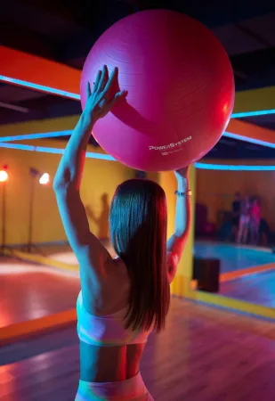 М'яч для фітнесу фітбол Power System PS-4012 Ø65 cm PRO Gymball Рожевий