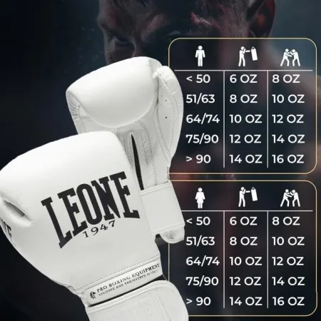Боксерські рукавиці Leone GN111 THE GREATEST White 12 унцій (бинти 4 м. в комплекті)
