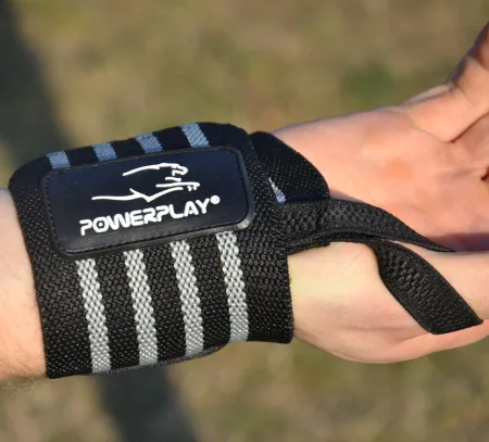 Кистьові бинти PowerPlay 3081 чорно сірі