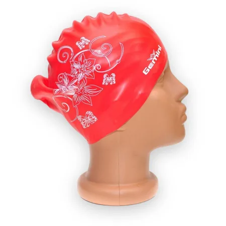 Шапочка для довгого волосся червоний