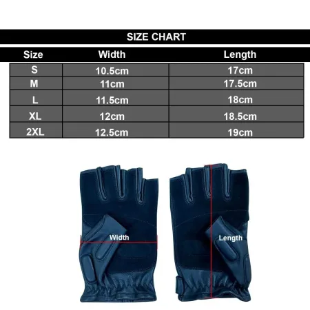 Перчатки тактические кожаные без пальцев TACTIGEAR PS-8801 Patrol Black - XL