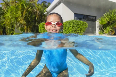 Окуляри для плавання Bestway 3-8 років 21062 зелено-синій