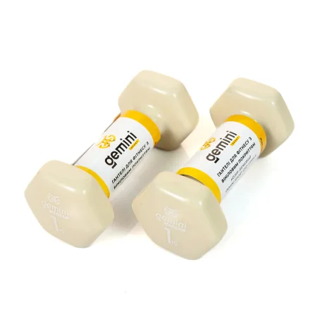 Гантелі Sport для фітнесу з вініловим покриттям 2 шт по 1,0 кг GSD-1.0MILK