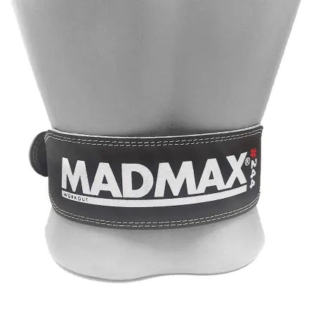 Пояс для важкої атлетики MadMax MFB-244 Sandwich шкіряний Black XL