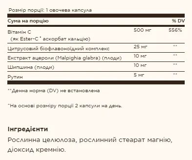 Ester C plus 500 мг Vitamin C - 250 капсул