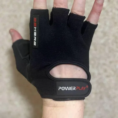Рукавички для фітнесу і важкої атлетики PowerPlay 9200 чорні XL