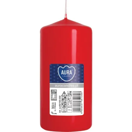 Свічка столова циліндр Bispol AURA Candles sw50_100_030 червоний