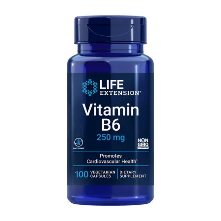 Vitamin B6 - 250 мг 100 вегетаріанських капсул