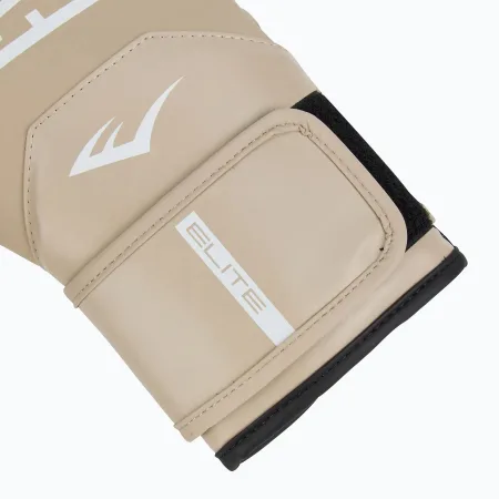Боксерські рукавички Everlast ELITE 2 BOXING GLOVES бежеві 10 унцій (оригінал) P00003315