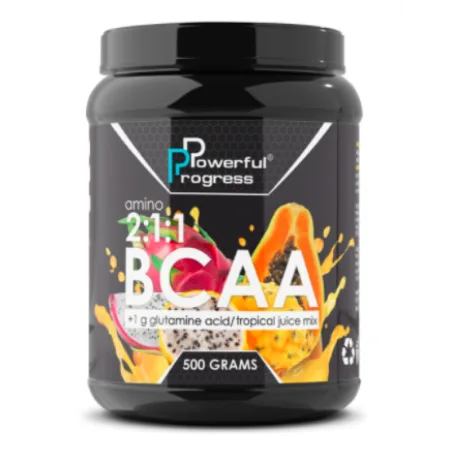 BCAA 2:1:1 + Glutamine - 500 г тропічний мікс