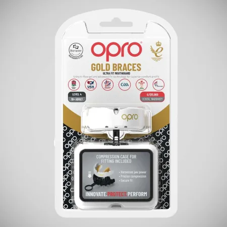 Капа OPRO Gold Braces під брекети доросла (вік 11+) Dark Blue/Pearl (art.102506002)