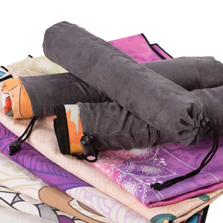 Килимок-рушник для йоги Suede Silicon з чохол SS173-4-4 185 см 67 см 2 мм З малюнком