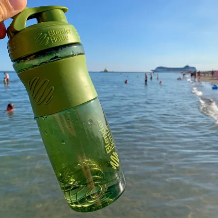 Шейкер спортивний пляшка BlenderBottle SportMixer Flip 820 мл мохово-зелений