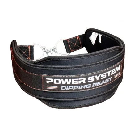 Пояс для обтяжень з ланцюгом Power System PS-3860 Dipping Beast неопреновий чорний/червоний універсальний